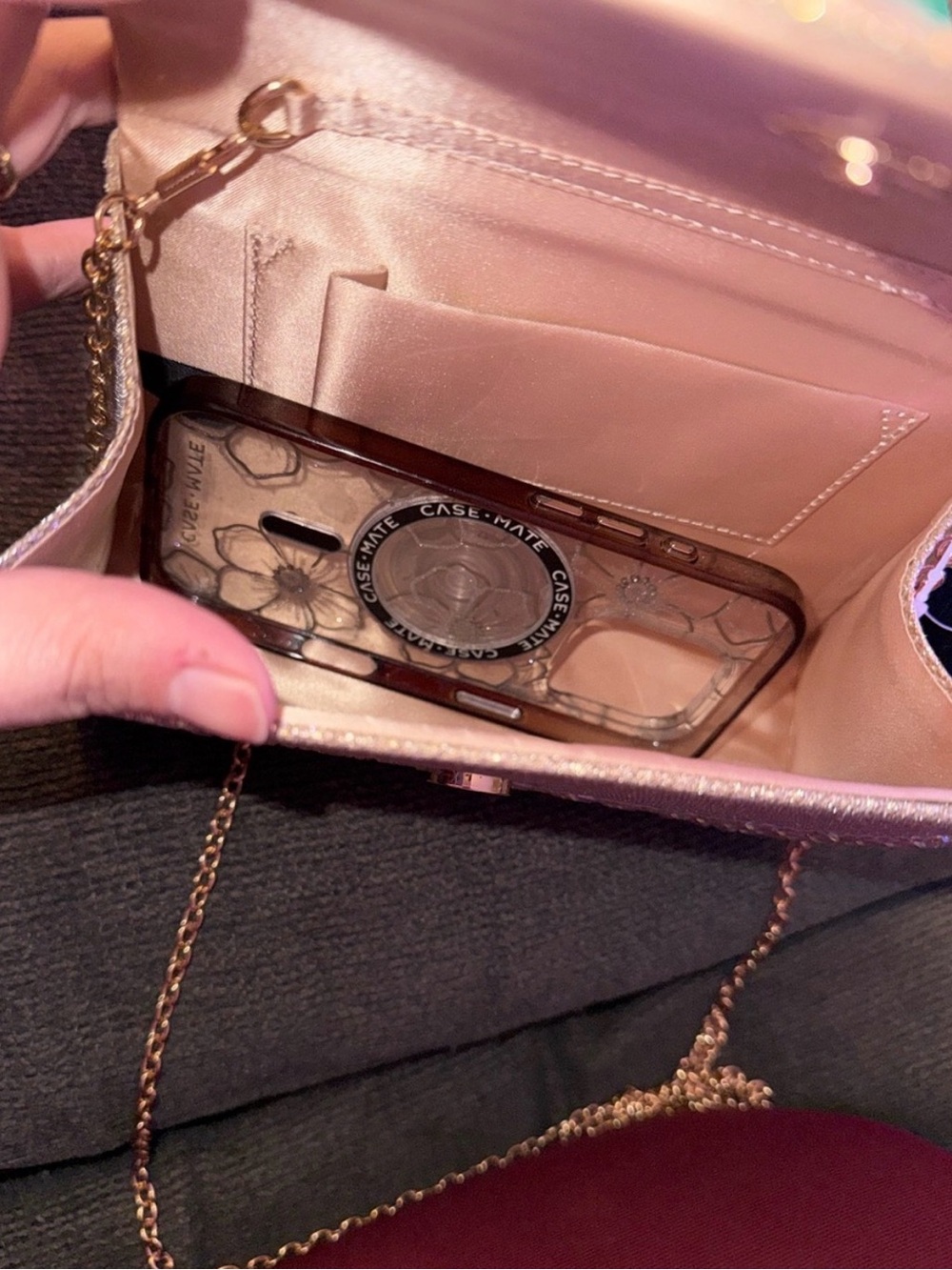 Crystal-Embellished Gold Evening Top-Handle Bag - Picture 3 of 4